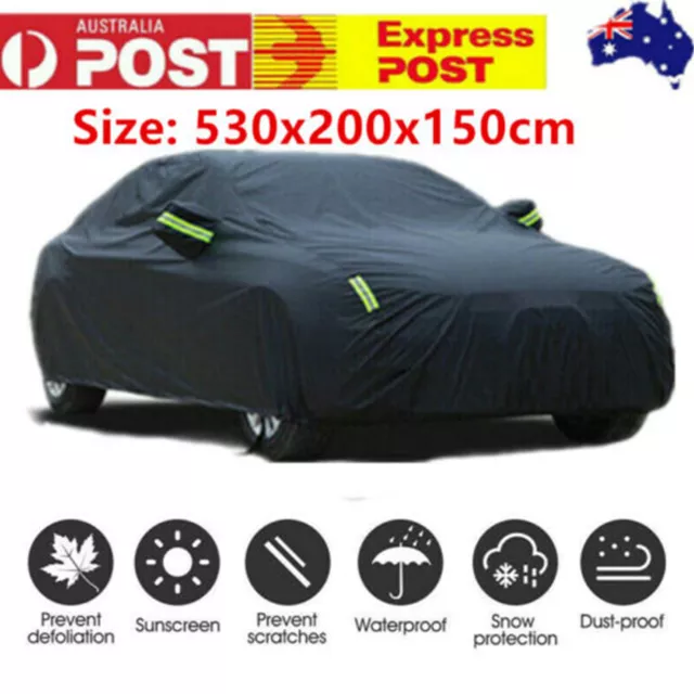 Universal Heavy Duty Waterproof Car Protective Cover Full Coverage UV Dust Size 2