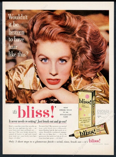 1957 Suzy Parker Richard Avedon photo Bliss home permanent vintage print ad