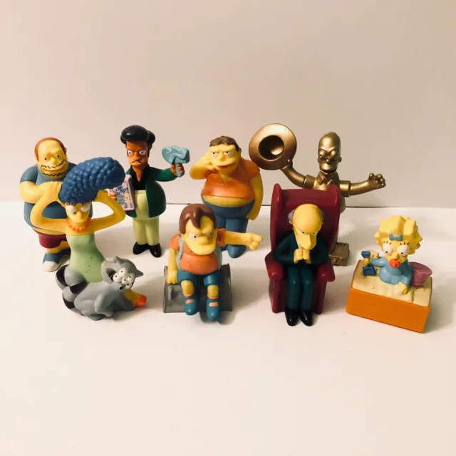 Lot of 8 The Simpsons Movie Burger King Toys Simpson Figures Only 2 Work