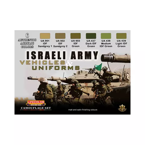 LifeColor Israeli Army Vehicles & Uniforms Set  Modelling Paints LC-CS32