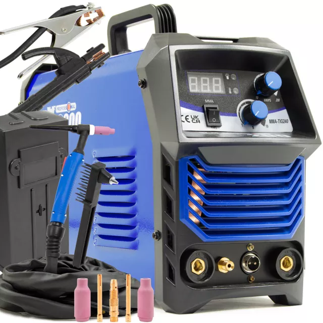 Wolf MMA-TIG240 Combination Welder 10-220 Amps 230V & Welding Kit