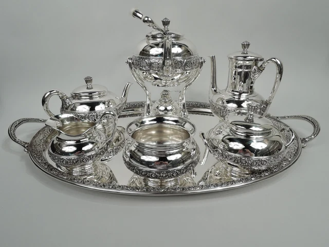 Tiffany Caffè Tè 1982 3448 5755 Antico Vittoriano Americana Argento Sterling