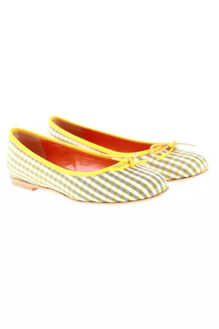 Saint-Honoré Paris Souliers ballerina flats Checked Bow 36.5 multicolor NEW