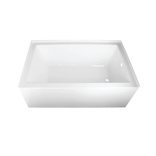 Aqua Eden VTAP603622R 60-Inch Acrylic Alcove Tub with Right Hand Drain Hole, ...