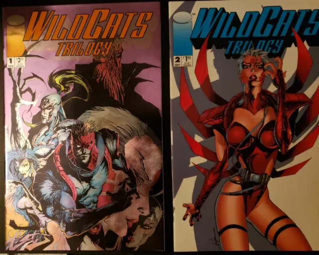 💥Wildcats Trilogy #1 Foil and #2 VFNM (1993) Image Comics