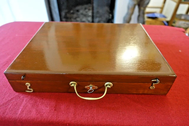 🎨 Boîte De Peintre Ancienne – Début XXe Siècle – Bois – Artisanale – Angleterre