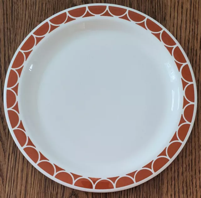 Sterling China Medallion 9-3/4" dinner plate brown geometric pattern L-9