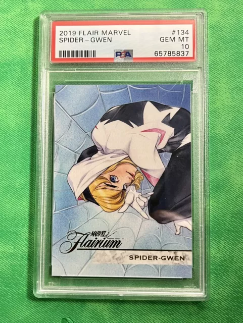 2019 Flair Marvel Flairium Tier 5 Spider-Gwen #134 PSA 10 GEM MT 4et