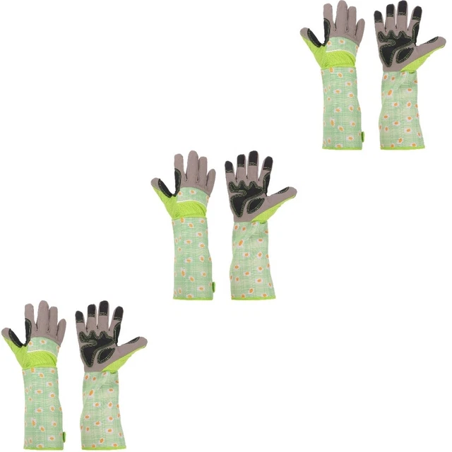 3 Pairs Gants De Jardinage Travail Robustes Manches Femmes Pour Hommes