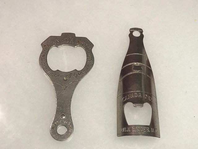 Old Vintage Canada Dry Ginger Ale Soda Beer Bottle Cap Opener Keychain