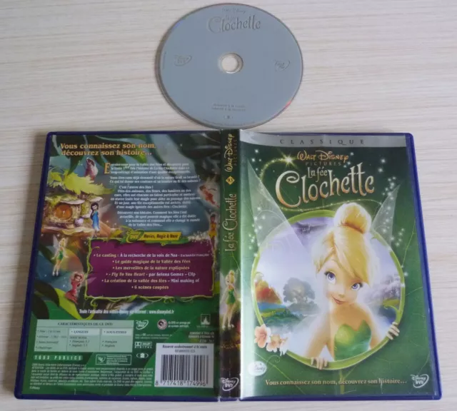 Dvd Pal Walt Disney La Fee Clochette N° 93 Losange Jaune Zone 2