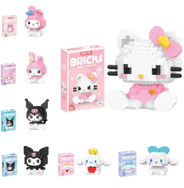 Puzzle Construction Sanrio 396 Pièces - Hello Kitty, Kuromi, My Melody - Neuf