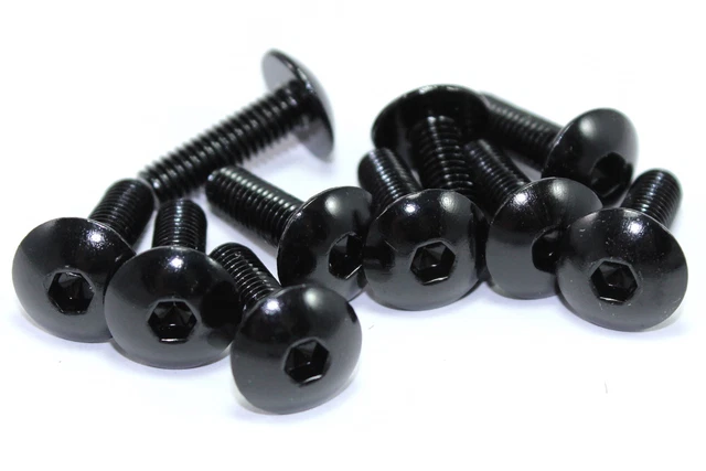 10pz Vite a brugola in alluminio M3 M4 M5 M6 Vite a testa bombata con