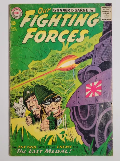 Our Fighting Forces #78 (Gd+) 1963 Gunner & Sarge! Silver Age Dc War Comics