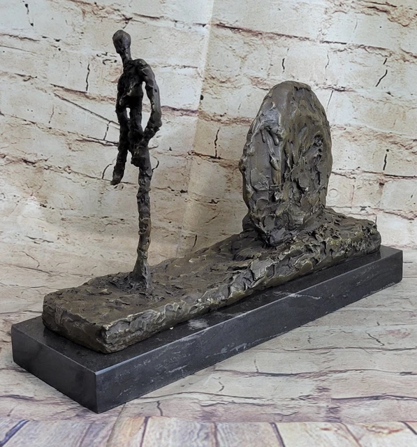 Mid-Century Modern Brutalist Style Bronze Sculpture Home Office Decoration Deco