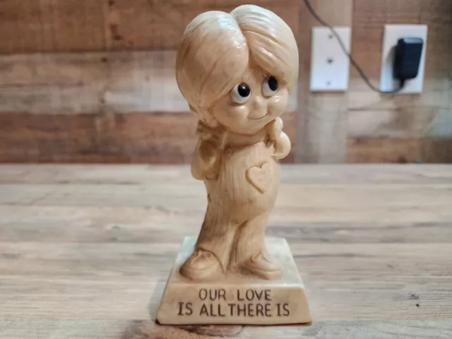 R&W Berries Co #9011 "Our Love Is All There Is" Figurine Statue - Vintage 1971