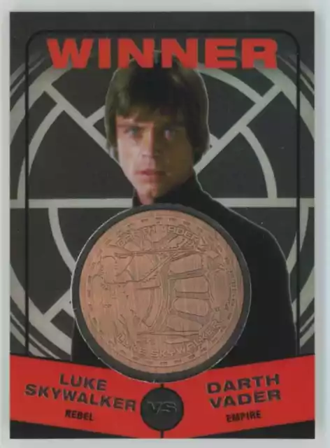 2015 Topps Star Wars Chrome Perspectives Medallion Darth Vader/Luke Skywalker