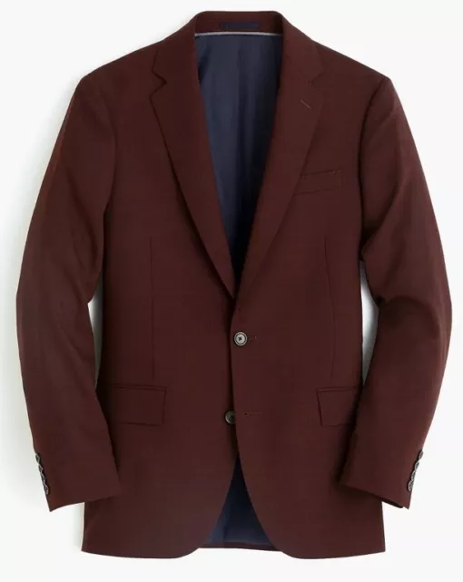 JCREW Slim Ludlow four-season wool suit jacket in Mahogany Size 40 R NWT K5138
