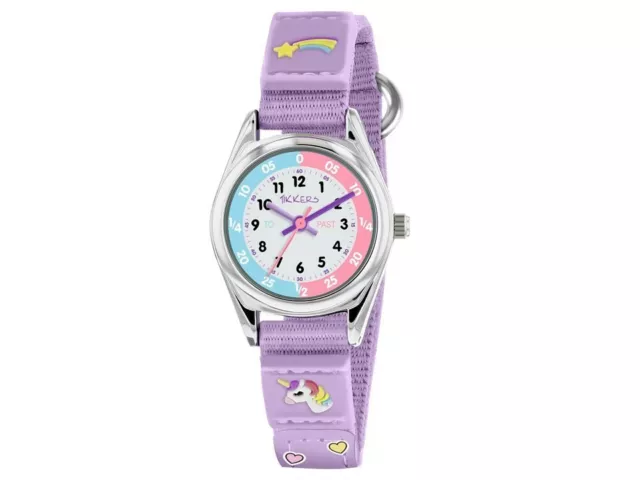 Tikkers Kids  Time Teacher Unicorn Lilac Strap Children's Watch