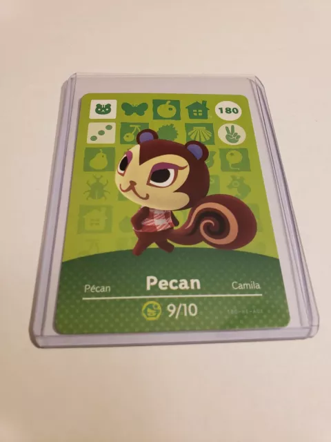 !SUPER SALE! Pecan # 180 Animal Crossing NINTENDO Amiibo Card AUTHENTIC MINT!!!