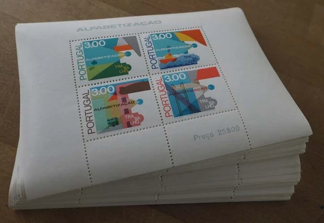 1976 Portugal; 100 Blocks Gesichter, Bl. 18, postfrisch/MNH, ME 1500,-