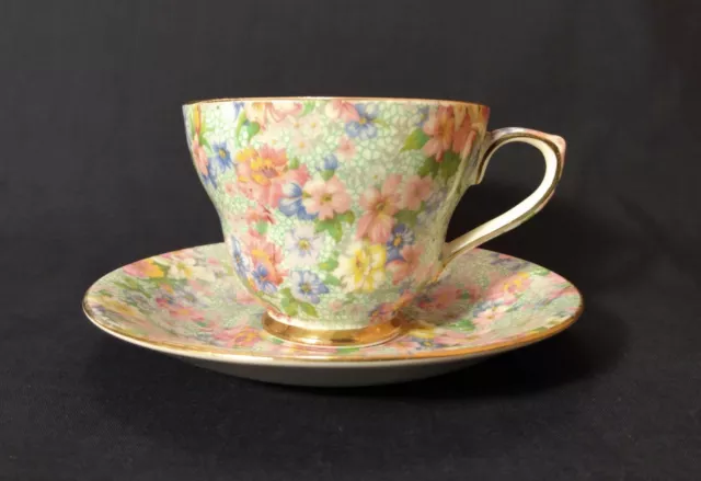 Vintage Royal Winton Grimwades Bone China Marion Cup and Saucer Chintz Floral