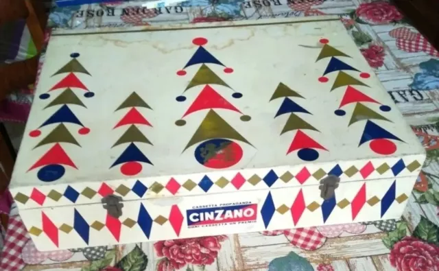 Cassetta Scatola Legno Propaganda Cinzano Aperitivo No Martini Campari