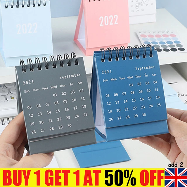 2022 DESK TOP Calendar Month to View Flip Over Home Office School