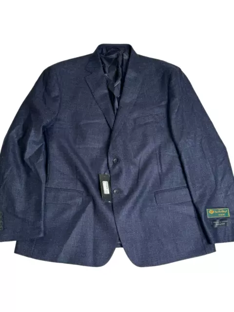 Mens Store Bloomingdales Loro Piana Silk Air Sport Coat 48R Navy Blue Brown