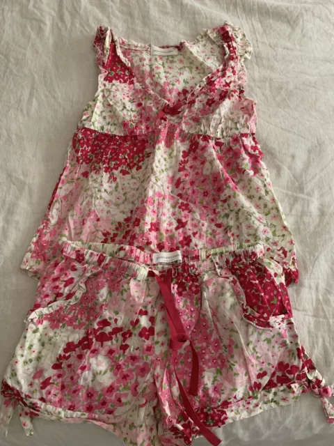 Peter Alexander Womens Night Wear Two Piece Floral Print Cotton Sz Xs