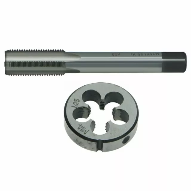 M14x1.25 Metric Right Hand Thread Plug Tap Die High Speed Steel Metalworking Set