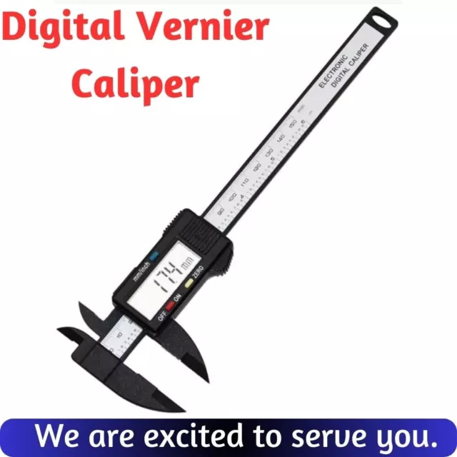 150mm Digital Vernier Caliper Stainless Steel LCD Micrometer Measuring Scales UK
