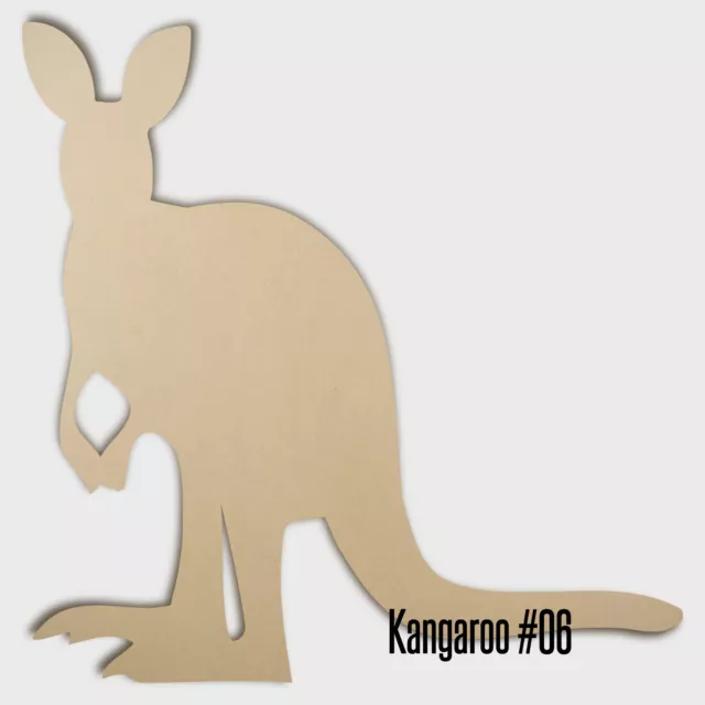 Wooden Kangaroo Shape 100-500mm 3mm MDF - Craft Unpainted 3mm MDF - Laser Cut