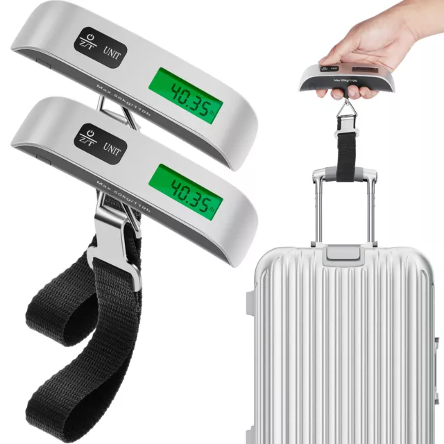 2Pack Luggage Scale 110lb 50kg Portable Travel LCD Digital Hanging Weight Scale