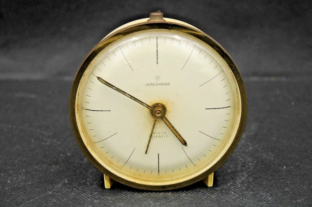 REVEIL MECANIQUE ANCIEN Junghans Trivox Silentic Made In Germany