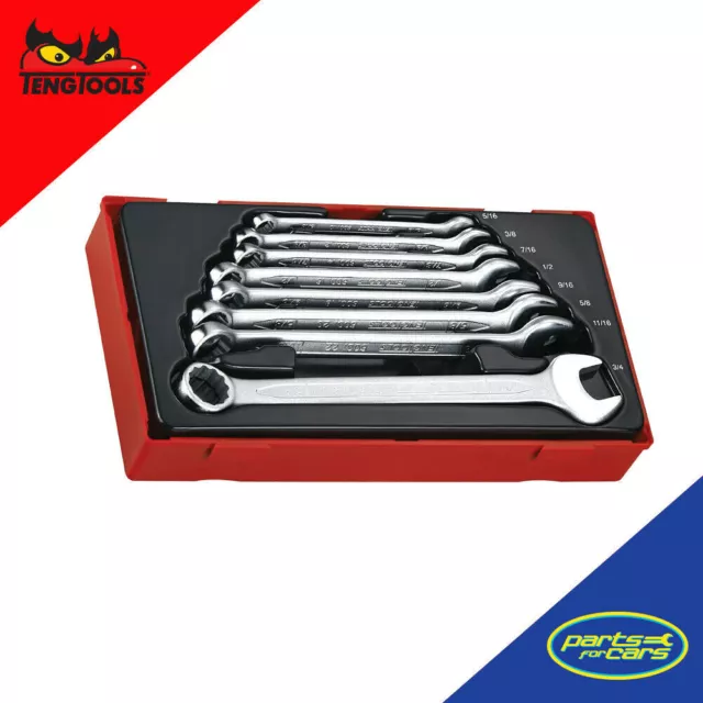 TT3592 - Teng Tools - Jeu de 8 clés mixtes impériales