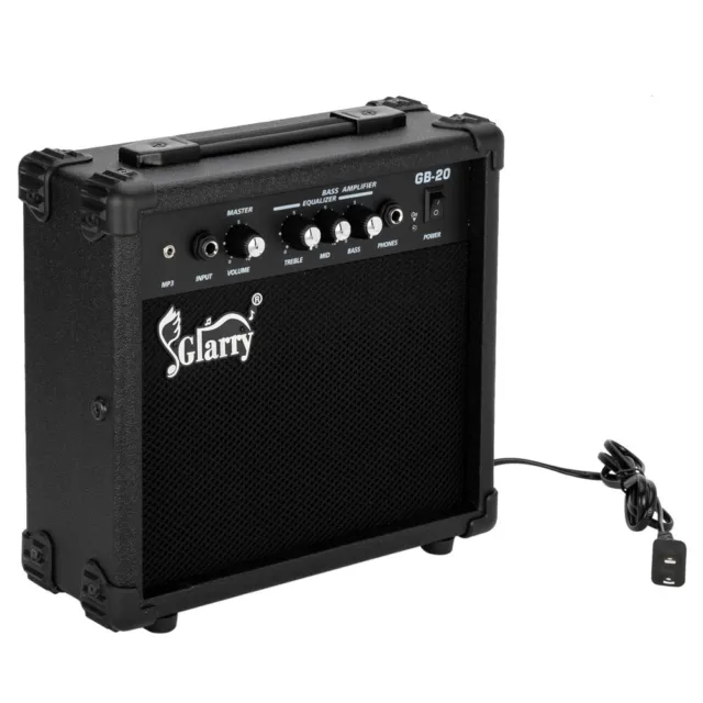 Glarry 20W E-Bass-Gitarre Amp Combo Verstärker Lautsprecher hohe Qualität
