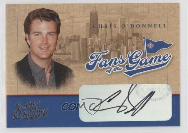2004 Donruss Leather & Lumber Fans of the Game Auto Chris O'Donnell #FG-3 Auto