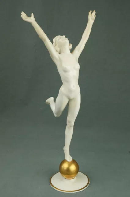 HUTSCHENREUTHER Karl Tutter schöne große alte Figur Akt Sonnenkind 33,5 cm