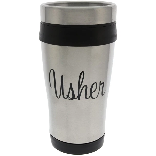 16 oz. USHER Stainless Steel Travel Mug, Insulated Travel Mug
