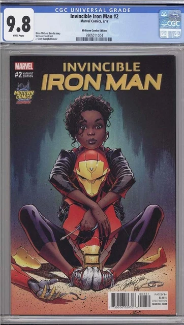 Invincible Iron Man #2 Cgc 9.8 J. Scott Campbell Variant Ironheart
