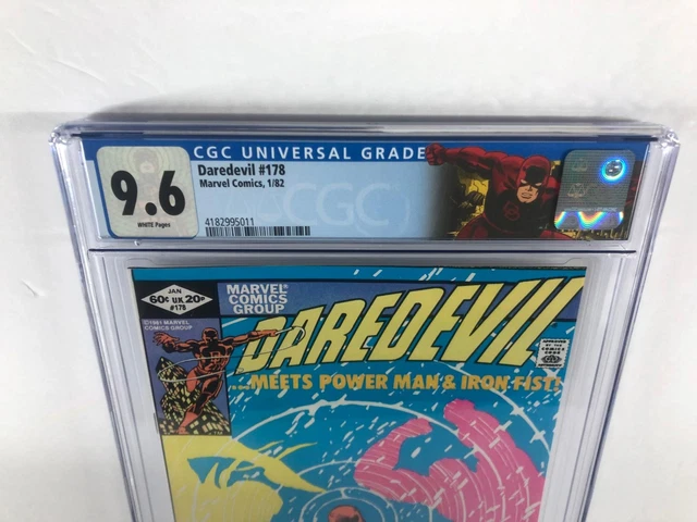 Daredevil 178 - Elektra and Kingpin Appearance - Custom Label - CGC Graded 9.6 3