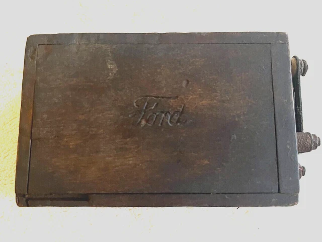 Antique Ford Model T or A Buzz Ignition Coil Battery Box Wood Box Automotive