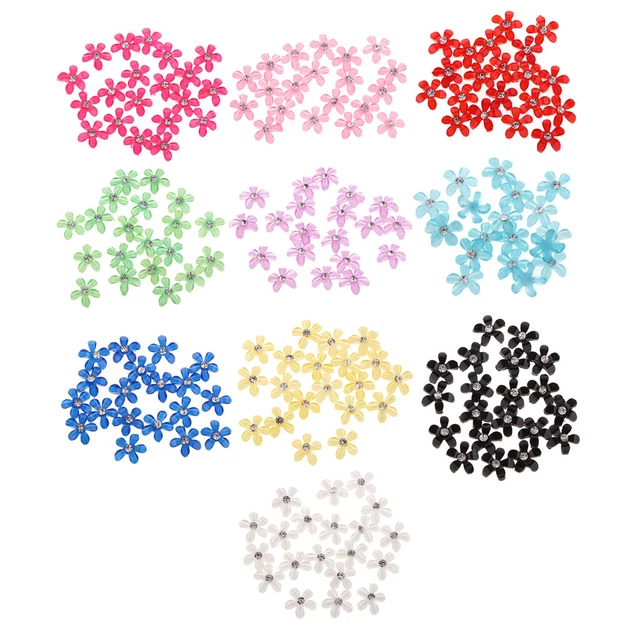 20 pcs Blumen Flatback Strasssteine Kristall Flache Rücken Schmucksteine
