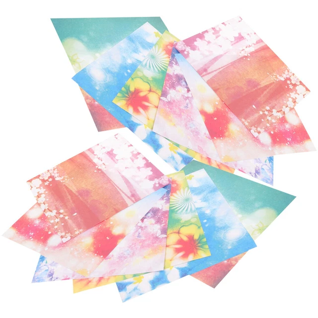 100Pcs Doppelseitige Origami-Papiere Faltbare Kunstpapierkarten Papiermaterial