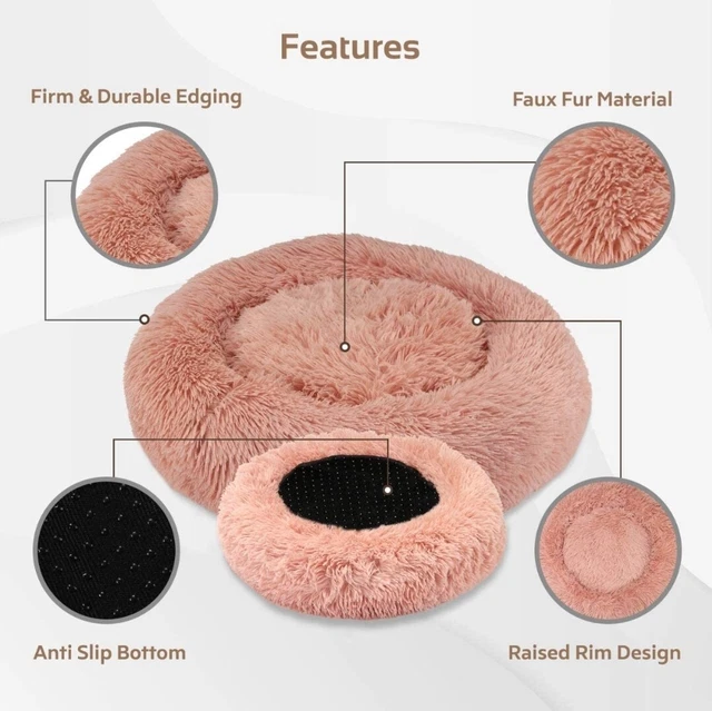 GM PET SUPPLIES Donut Cuddler Dog Bed - Small