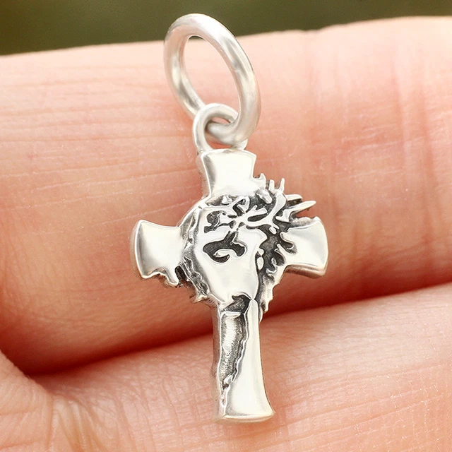 Collana Con Ciondolo Religioso A Forma Di Croce Cristiana Dell'Ascensione Di Gesù, In Argento Massiccio 925, Regalo Per Compleanno, Natale, Accessorio Di Gesù Cristo. - Italia - Foto 3