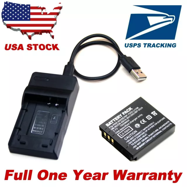 Li-ion Battery Pack / USB Charger For Ricoh GR Digital II III IV Brand New