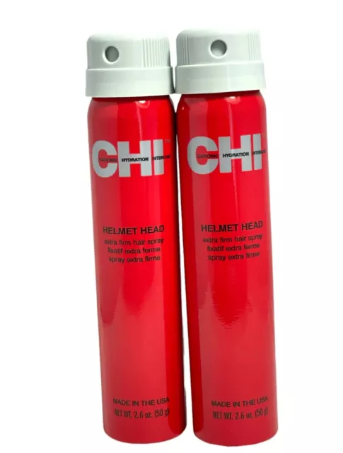 CHI Helmet Head Extra Firm Hair Spray 2.6oz./50g New; LOT OF 2