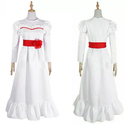 Girls Annabelle The Conjuring Adult Halloween Horror Fancy Dress Costume Cosplay 3